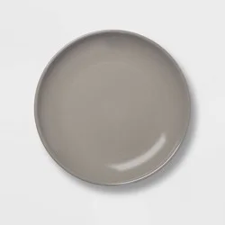 Dinner Plate Coupe Gray 10"x10" - Threshold™: Modern Stoneware, Microwave & Dishwasher-Safe, Glazed Finish