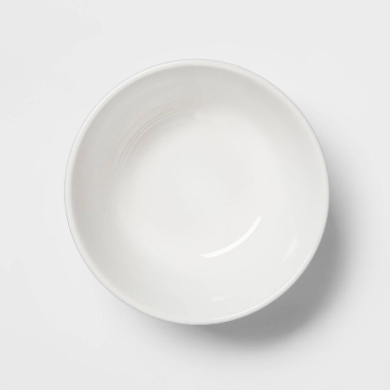 slide 3 of 3, Coupe Cereal Bowl 27oz White - Threshold™: Stoneware, Microwave & Dishwasher Safe, Modern Round Design, 27 oz