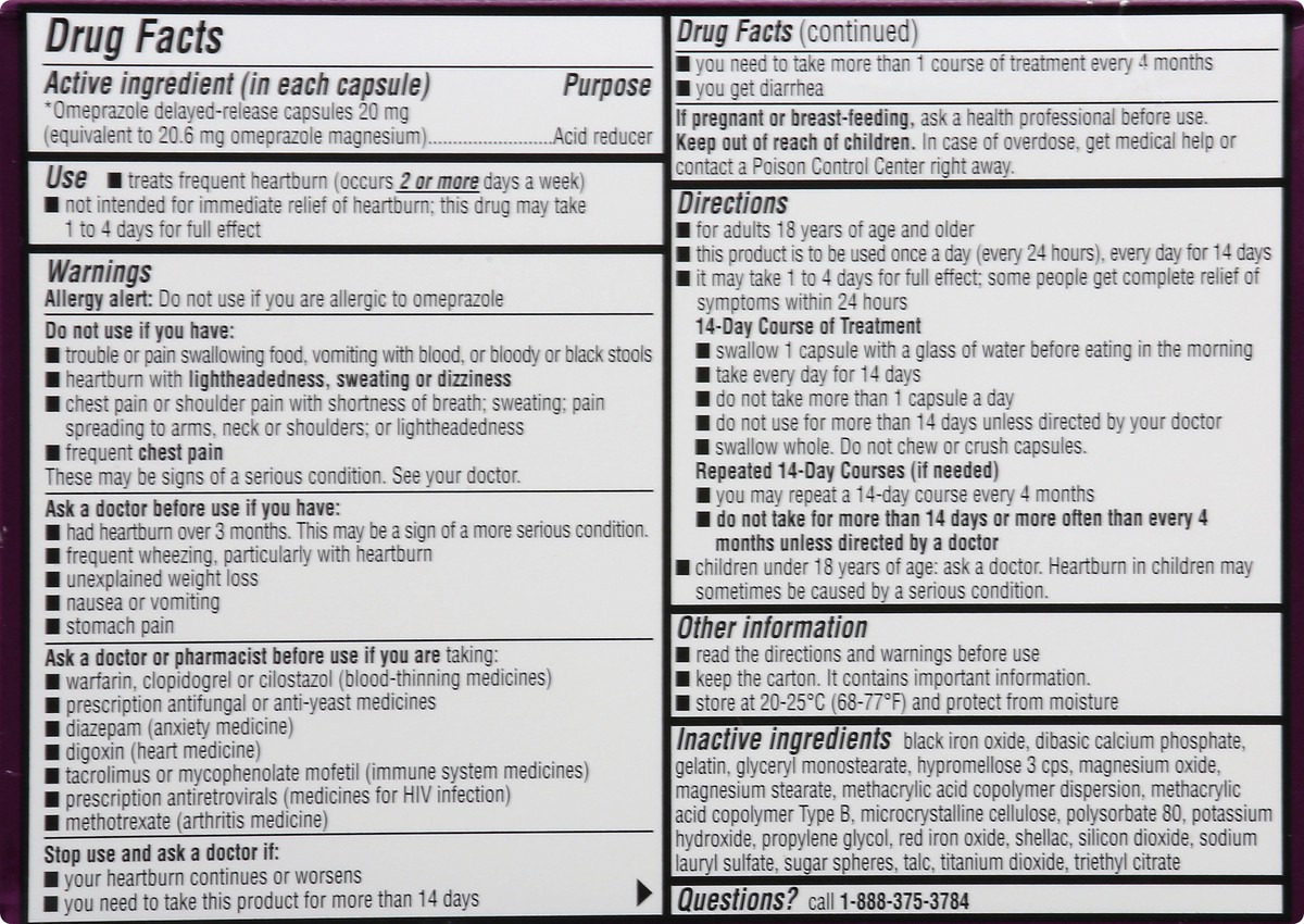 slide 11 of 11, CVS Health Omeprazole Acid Reducer 20 Mg Delayed-Release Capsules, 42ct, 42 ct