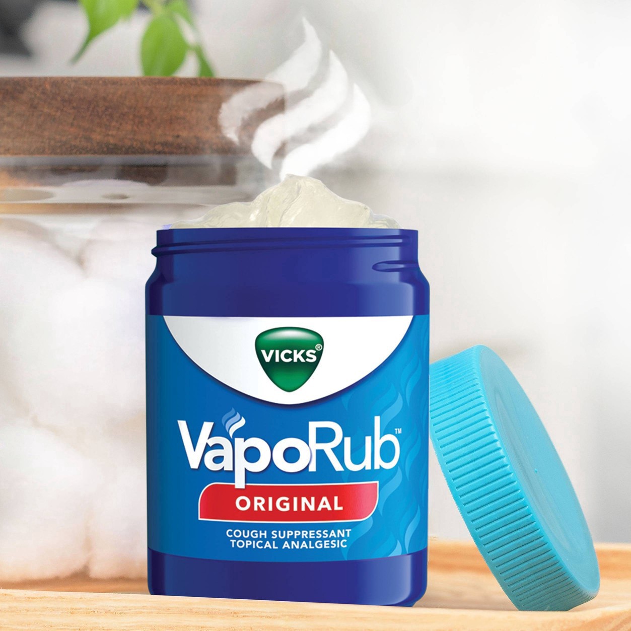slide 63 of 144, VapoRub Cough Suppressant Topical Chest Rub & Analgesic Ointment, 