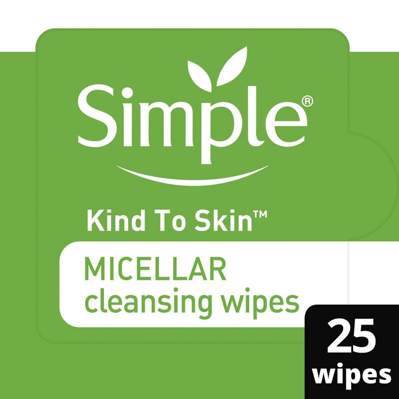 slide 1 of 10, Unscented Simple Kind to Skin Micellar Makeup Remover Wipes - 25ct, 25 ct