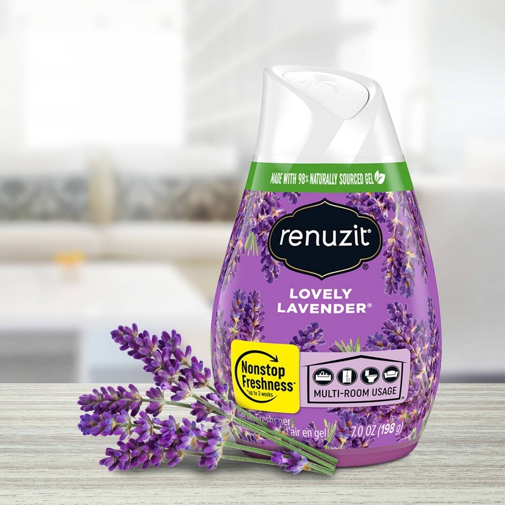 slide 3 of 8, Renuzit Gel Air Freshener - Lovely Lavender, 3 ct; 7 oz