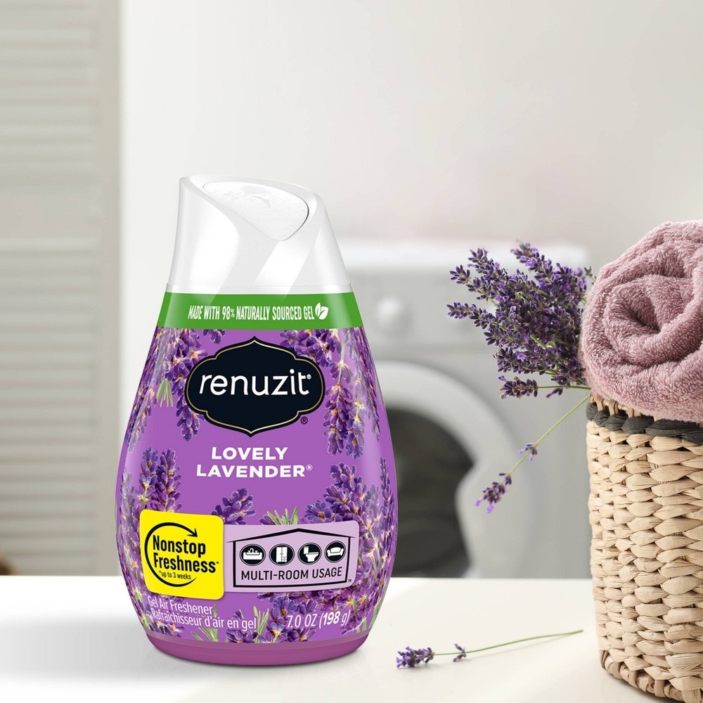 slide 6 of 8, Renuzit Gel Air Freshener - Lovely Lavender, 3 ct; 7 oz