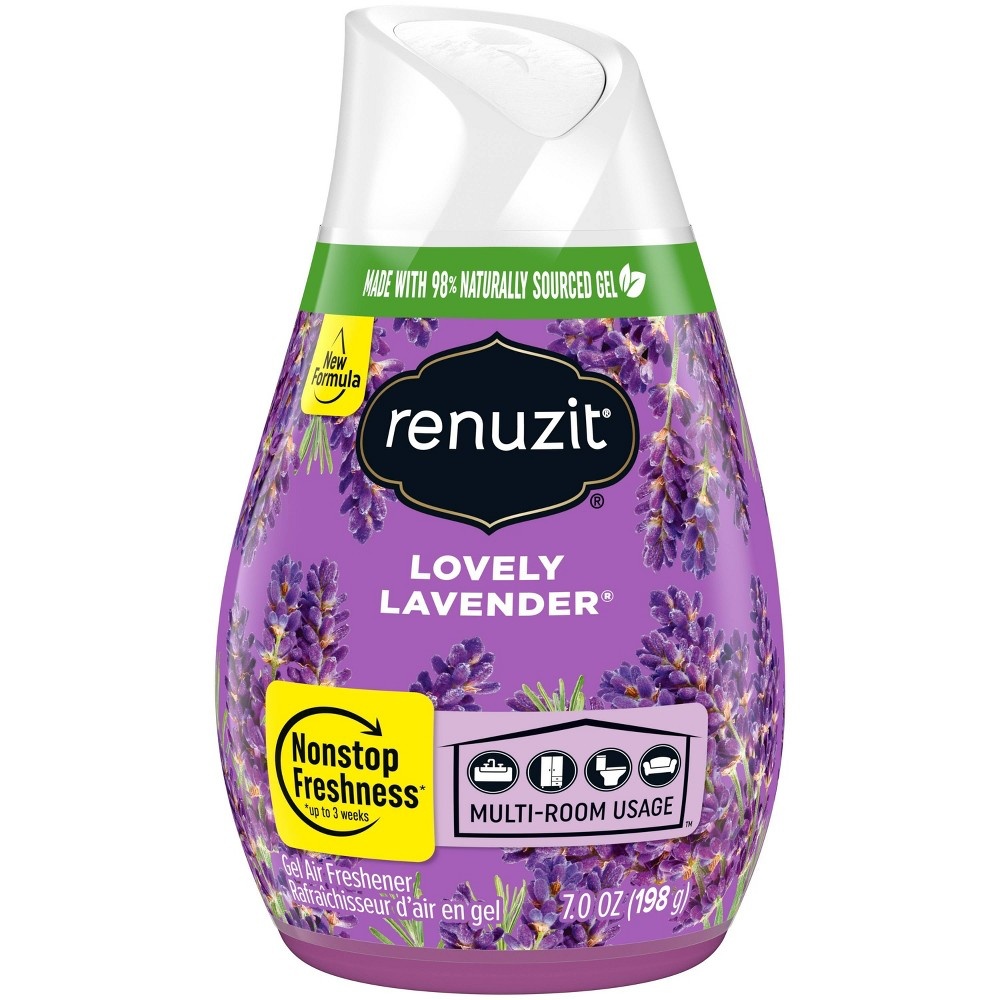 slide 7 of 8, Renuzit Gel Air Freshener - Lovely Lavender, 3 ct; 7 oz