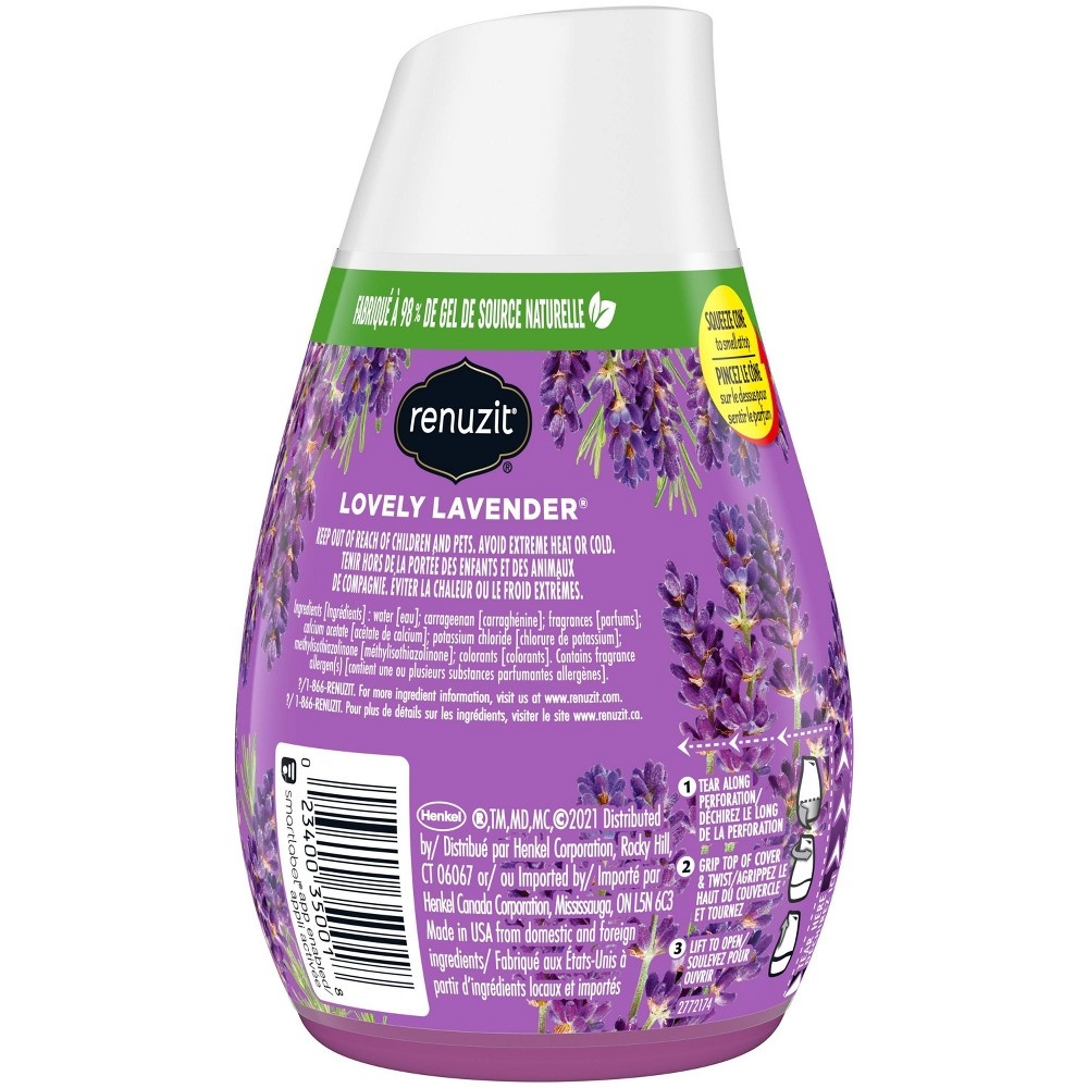 slide 8 of 8, Renuzit Gel Air Freshener - Lovely Lavender, 3 ct; 7 oz