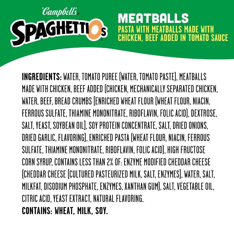 slide 7 of 11, SpaghettiOs Canned Pasta with Meatballs - 15.6oz, 15.6 oz