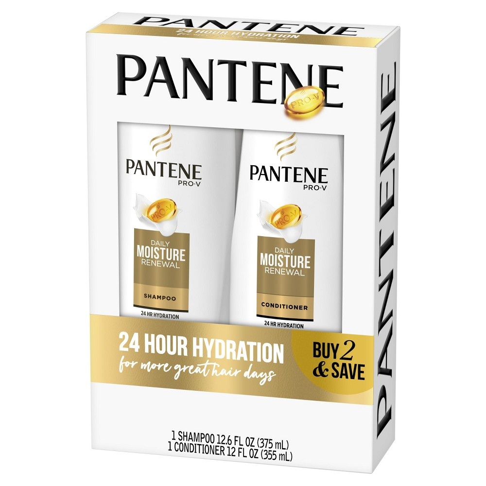 slide 2 of 5, Pantene Pro-V Daily Moisture Renewal Shampoo and Conditioner Bundle, 1 ct