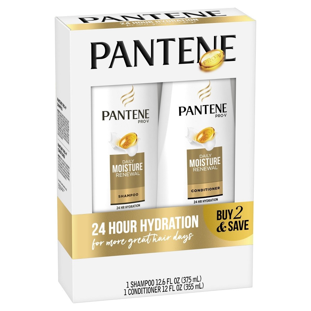slide 3 of 5, Pantene Pro-V Daily Moisture Renewal Shampoo and Conditioner Bundle, 1 ct