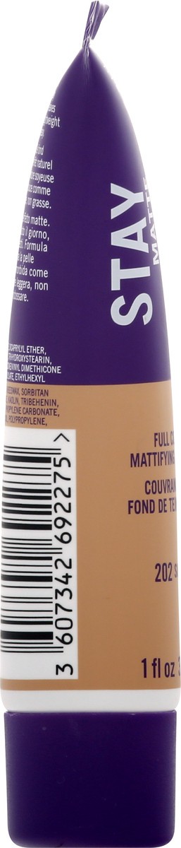 slide 7 of 9, COTY RIMMEL LONDON Rimmel London Stay Matte Liquid Mousse - 202 Sun Beige - Foundation, Lightweight, Shine Control, Oil-Free, 1oz, 1 oz