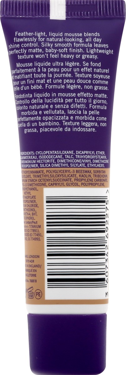 slide 5 of 9, COTY RIMMEL LONDON Rimmel London Stay Matte Liquid Mousse - 202 Sun Beige - Foundation, Lightweight, Shine Control, Oil-Free, 1oz, 1 oz