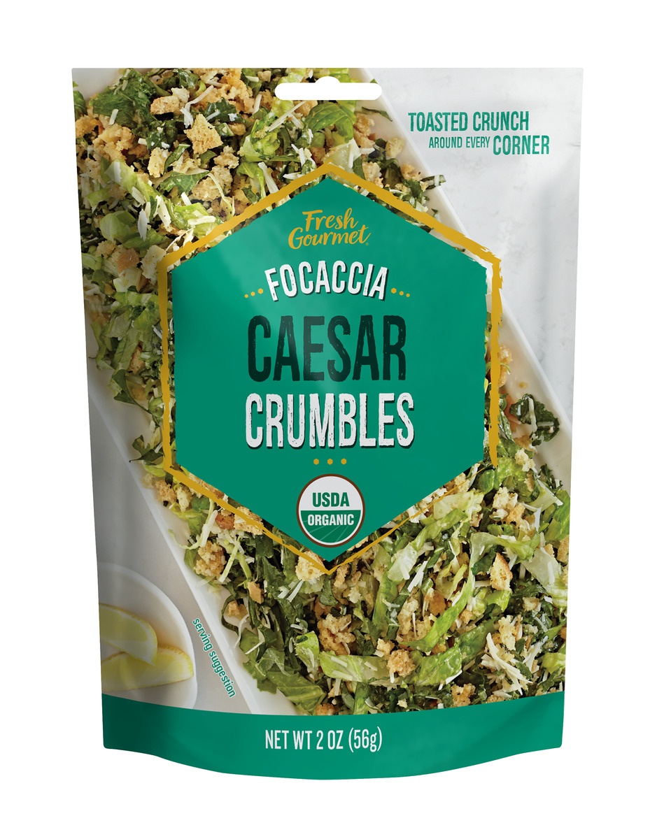 slide 1 of 1, Fresh Gourmet Focaccia Caesar Crumbles, 2 oz