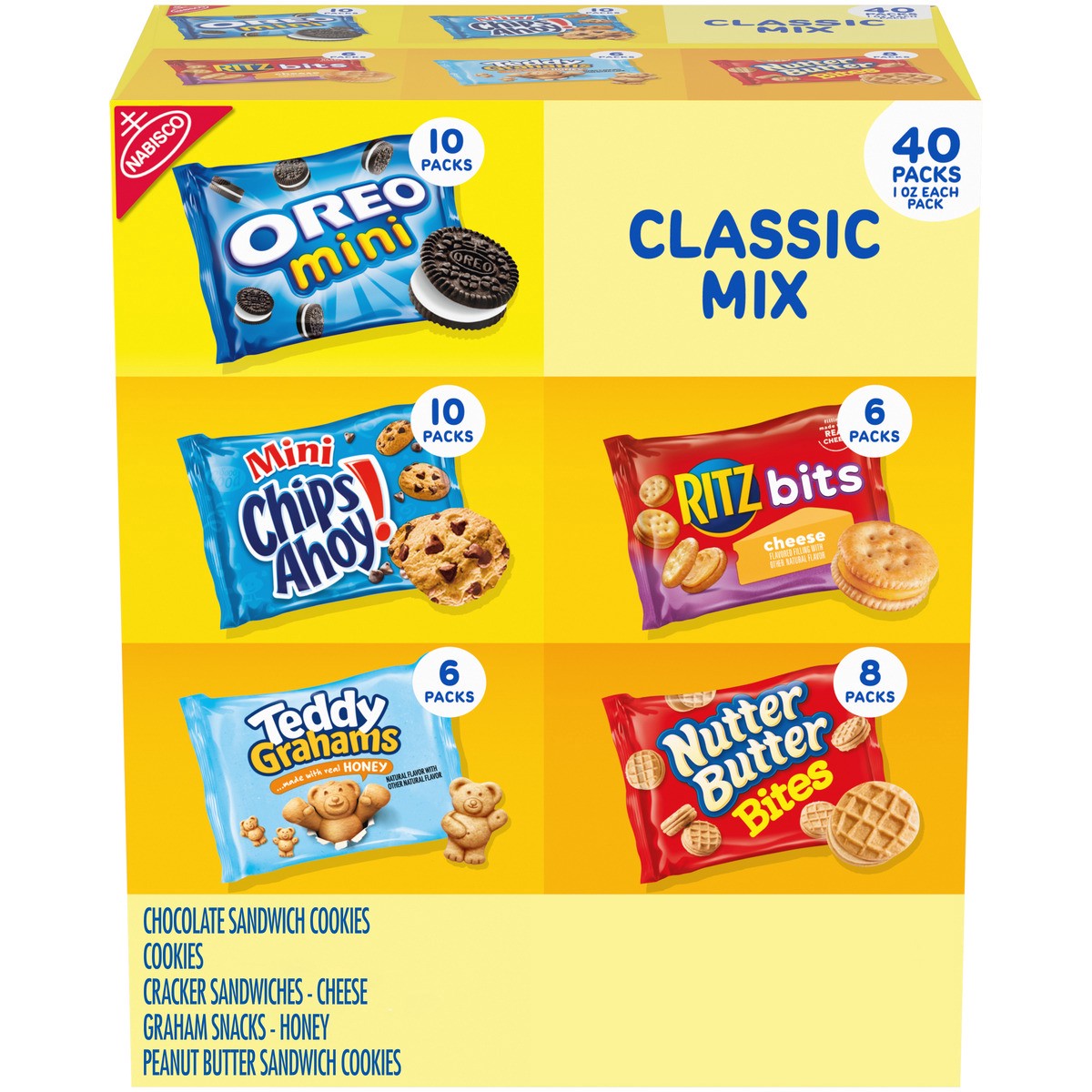 slide 13 of 14, Nabisco Classic Mix Cookie 40 - 1 oz Packs, 40 ct