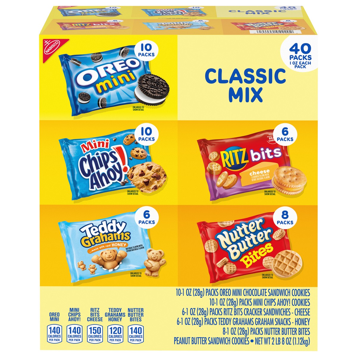slide 1 of 14, Nabisco Classic Mix Cookie 40 - 1 oz Packs, 40 ct