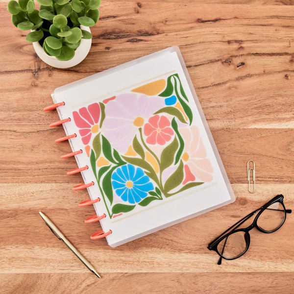 slide 4 of 10, 2024 Happy Planner Monthly/Weekly Classic Happy Planner, 7"" X 9-1/4"", Poppy Piping, July 2024 To June 2025, 1 ct