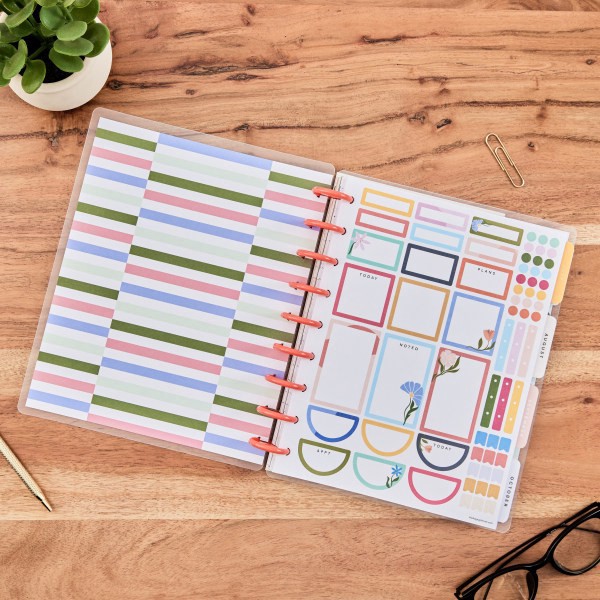 slide 10 of 10, 2024 Happy Planner Monthly/Weekly Classic Happy Planner, 7"" X 9-1/4"", Poppy Piping, July 2024 To June 2025, 1 ct