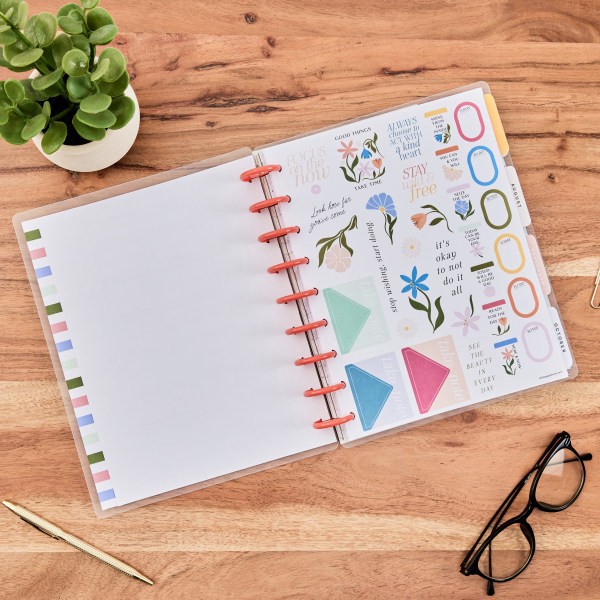 slide 6 of 10, 2024 Happy Planner Monthly/Weekly Classic Happy Planner, 7"" X 9-1/4"", Poppy Piping, July 2024 To June 2025, 1 ct