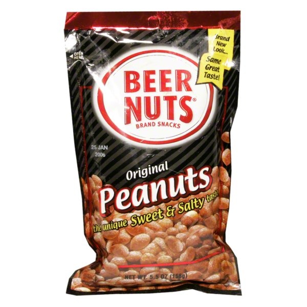 slide 1 of 1, BEER NUTS Peanuts, 5.5 oz