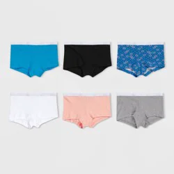 Hanes Women's Cotton Boy Brief Panties, Assorted Colors, Size 5 6 ct