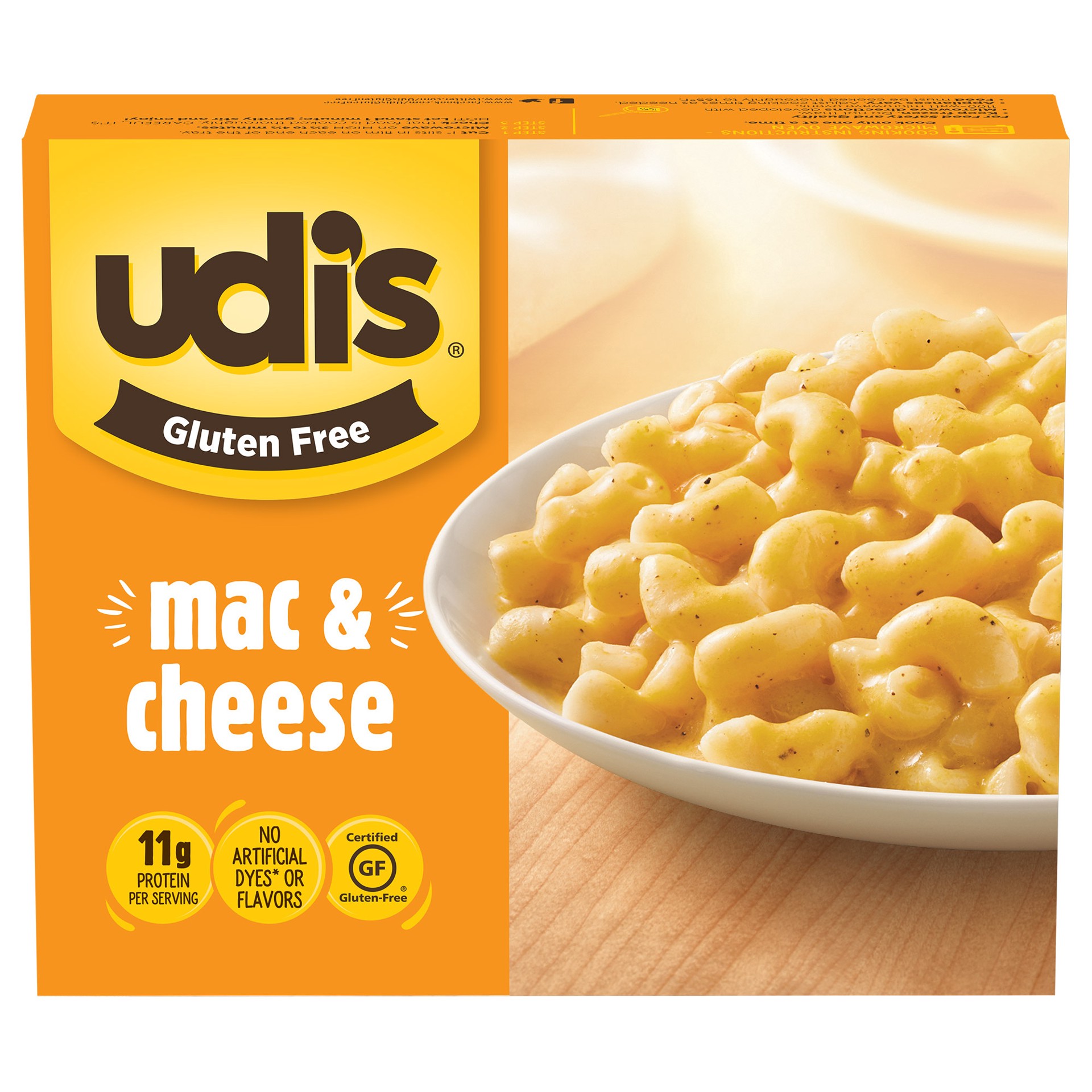 slide 1 of 1, Udi's Gluten Free Macaroni & Cheese, Frozen Meal, 8 oz., 8 oz