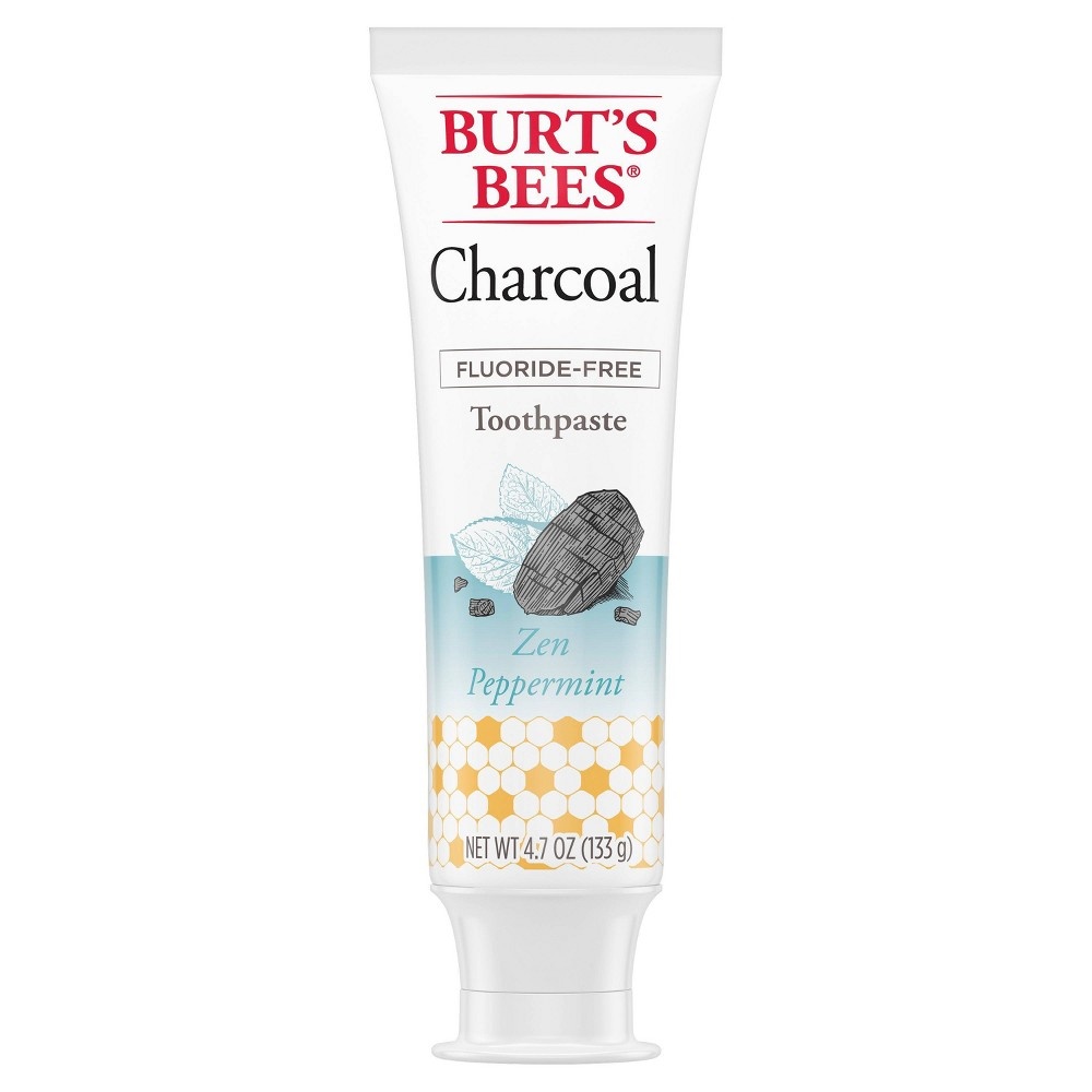 Burt's Bees Charcoal Fluoride Free, Zen Peppermint Toothpaste 4.7 oz