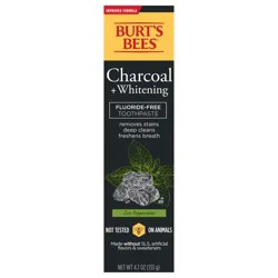 Burt's Bees Burt’s Bees Toothpaste, Natural Flavor, Charcoal Fluoride-Free Toothpaste, Zen Peppermint, 4.7 oz