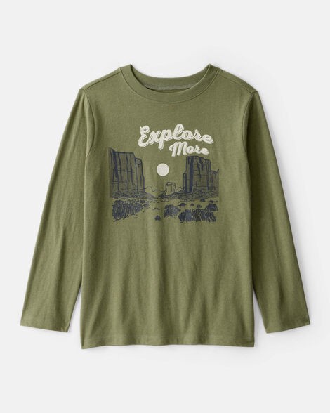 slide 1 of 2, Carter's Carters Boys Explore Long-Sleeve Graphic Tee - Green Green S, 1 ct