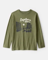 Carter's Carters Boys Explore Long-Sleeve Graphic Tee - Green Green S