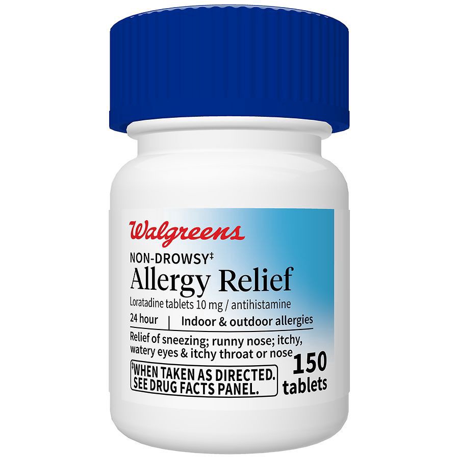 slide 5 of 5, Walgreens Free & Pure 24 Hour Allergy Relief Loratadine Dye-Free Tablets, 20 ct