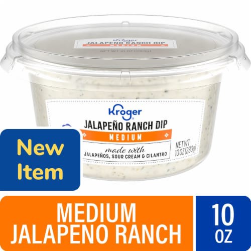 slide 1 of 1, Kroger® Medium Jalapeno Ranch Dip, 10 oz