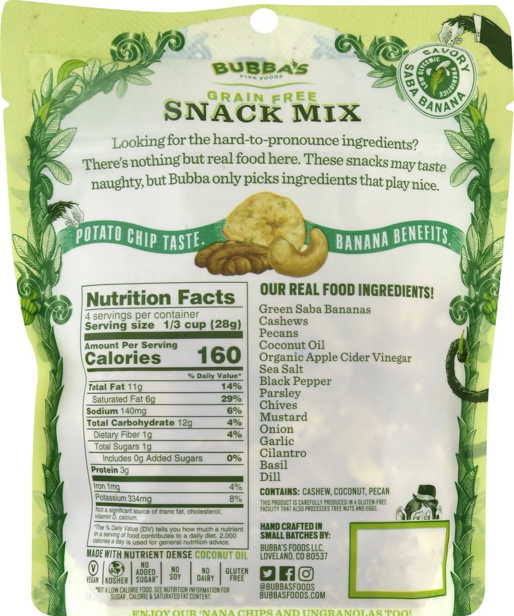 slide 7 of 9, Bubba's Fine Foods Grain Free Righteous Ranch Snack Mix 4 oz, 4 oz