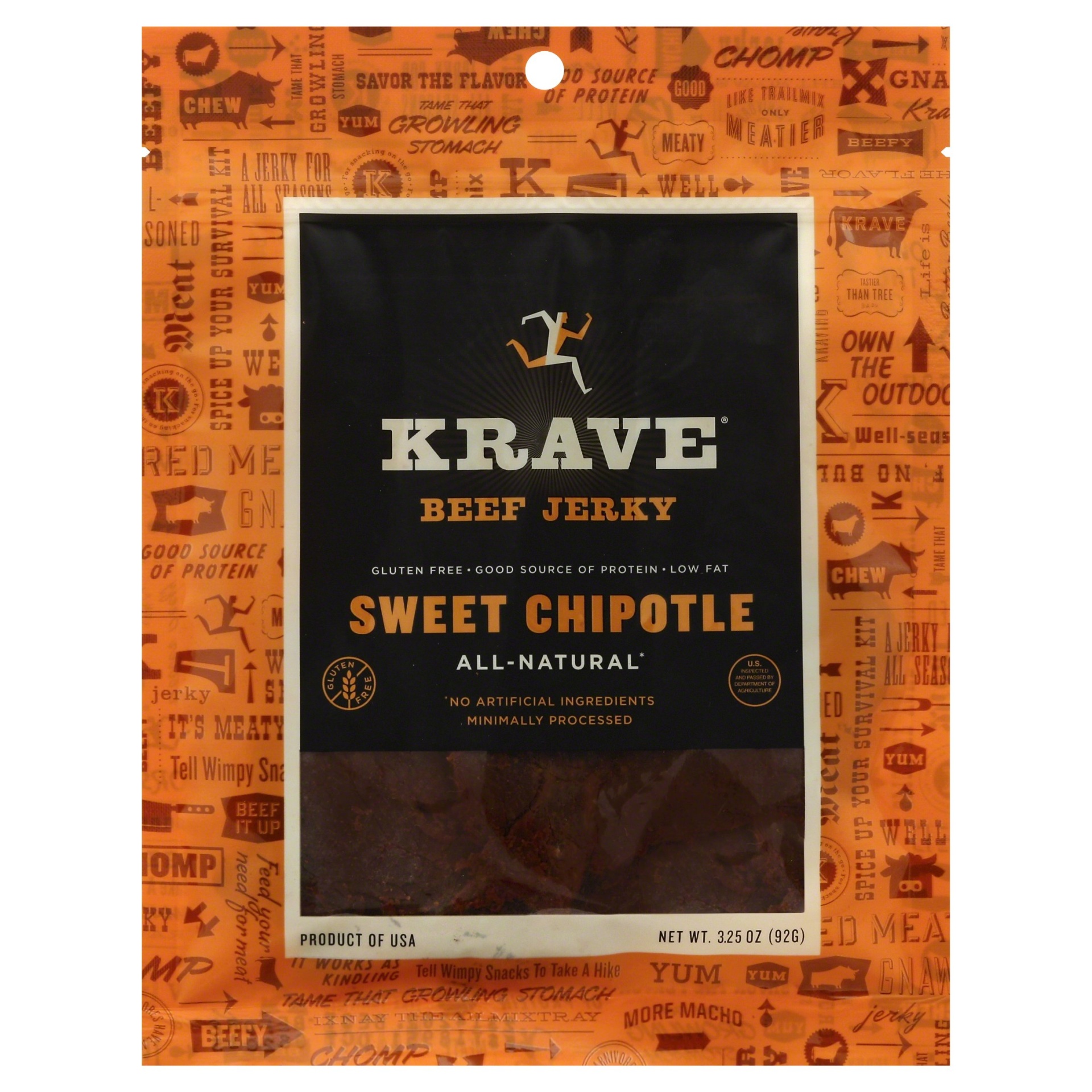 slide 1 of 1, Krave Sweet Chipotle Beef Jerky, 3.25 oz