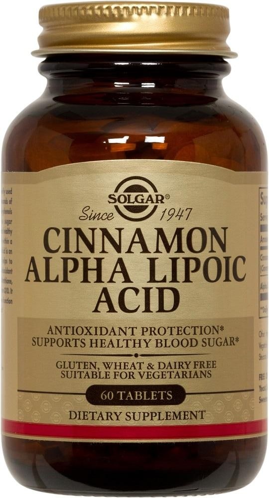 slide 1 of 1, Solgar Vitamin & Herb Cinnamon Alpha-Lipoic Acid, 60 ct