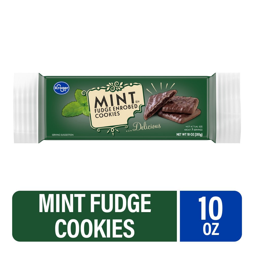 slide 1 of 6, Kroger Mint Fudge Cookies, 10 oz