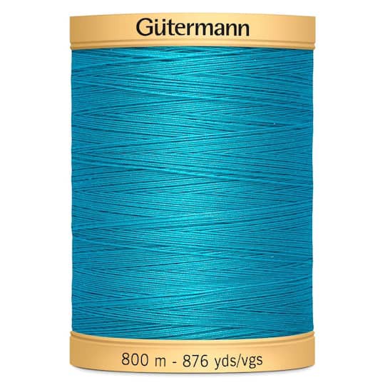 slide 1 of 2, 6745 Aqua Marine 876 yd Gutermann 876yd. Natural Cotton Thread, 876 yd