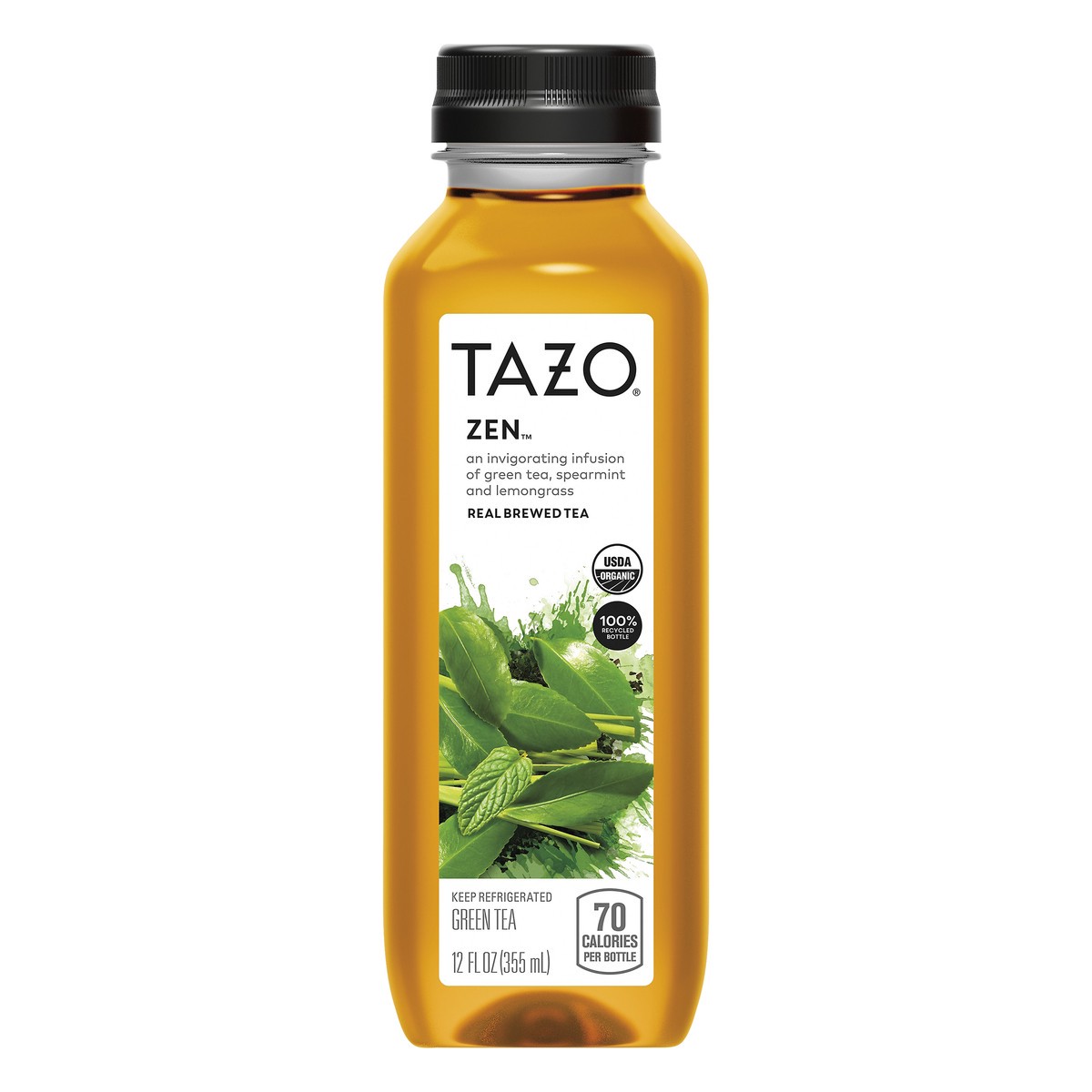 slide 1 of 7, Tazo Real Brewed Tea Zen Green Tea 12 Fl Oz, 12 fl oz