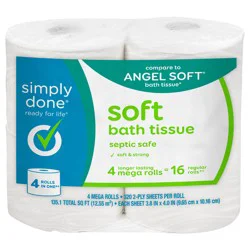 Simply Done 2-Ply Soft Mega Rolls Bath Tissue 4 ea