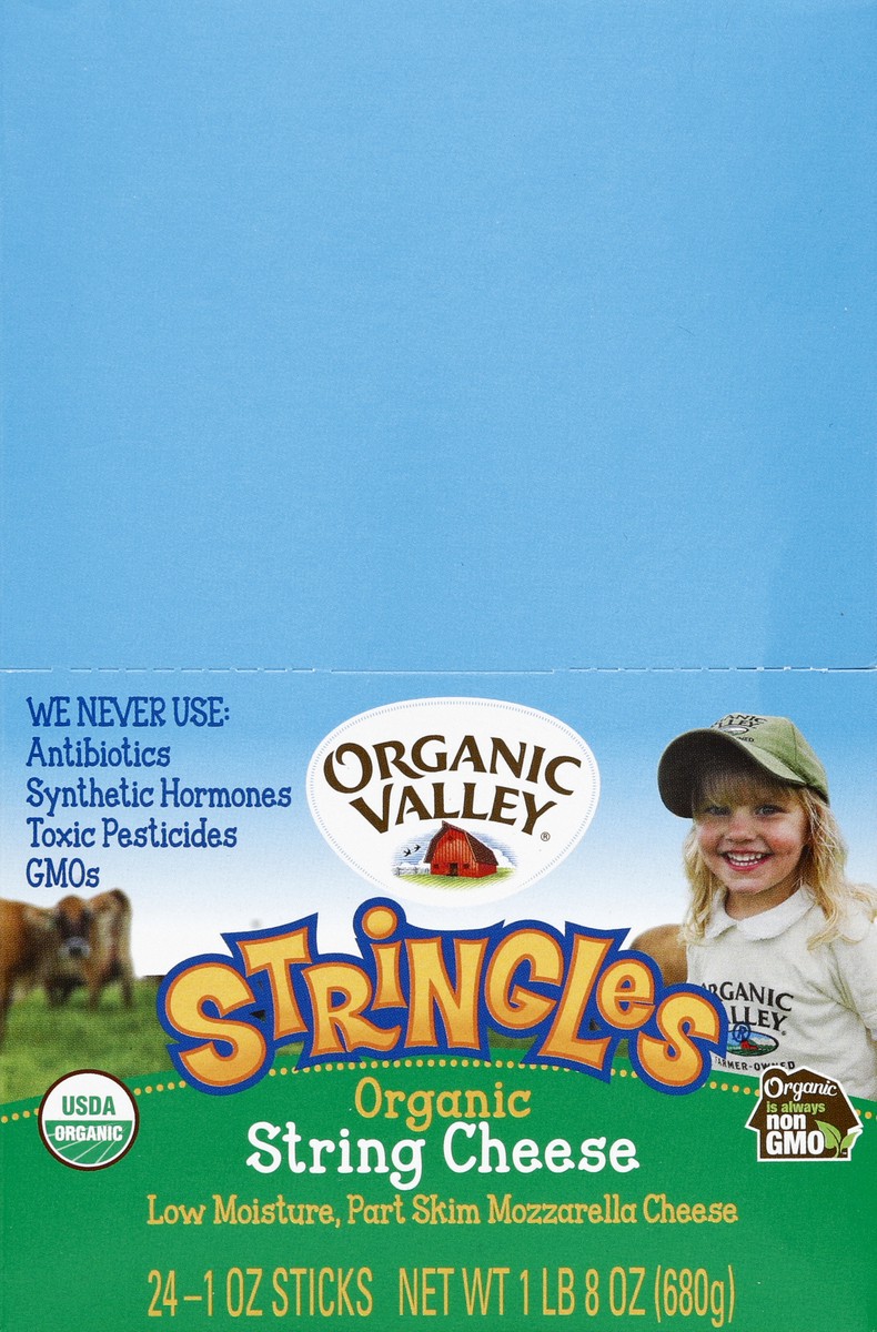 slide 5 of 6, Organic Valley Mozzarella String Cheese, 1 oz