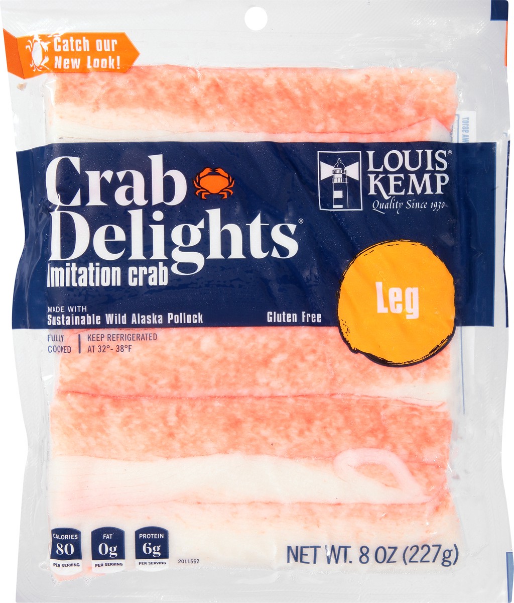 slide 6 of 9, Louis Kemp Crab Delights Leg Imitation Crab 8 oz, 8 oz