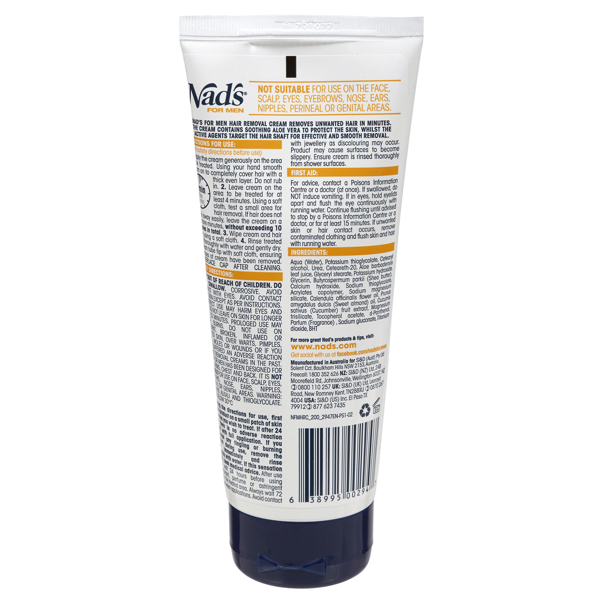 slide 2 of 2, Nad's Chemical Hair Removal Treatment, 6.8 oz