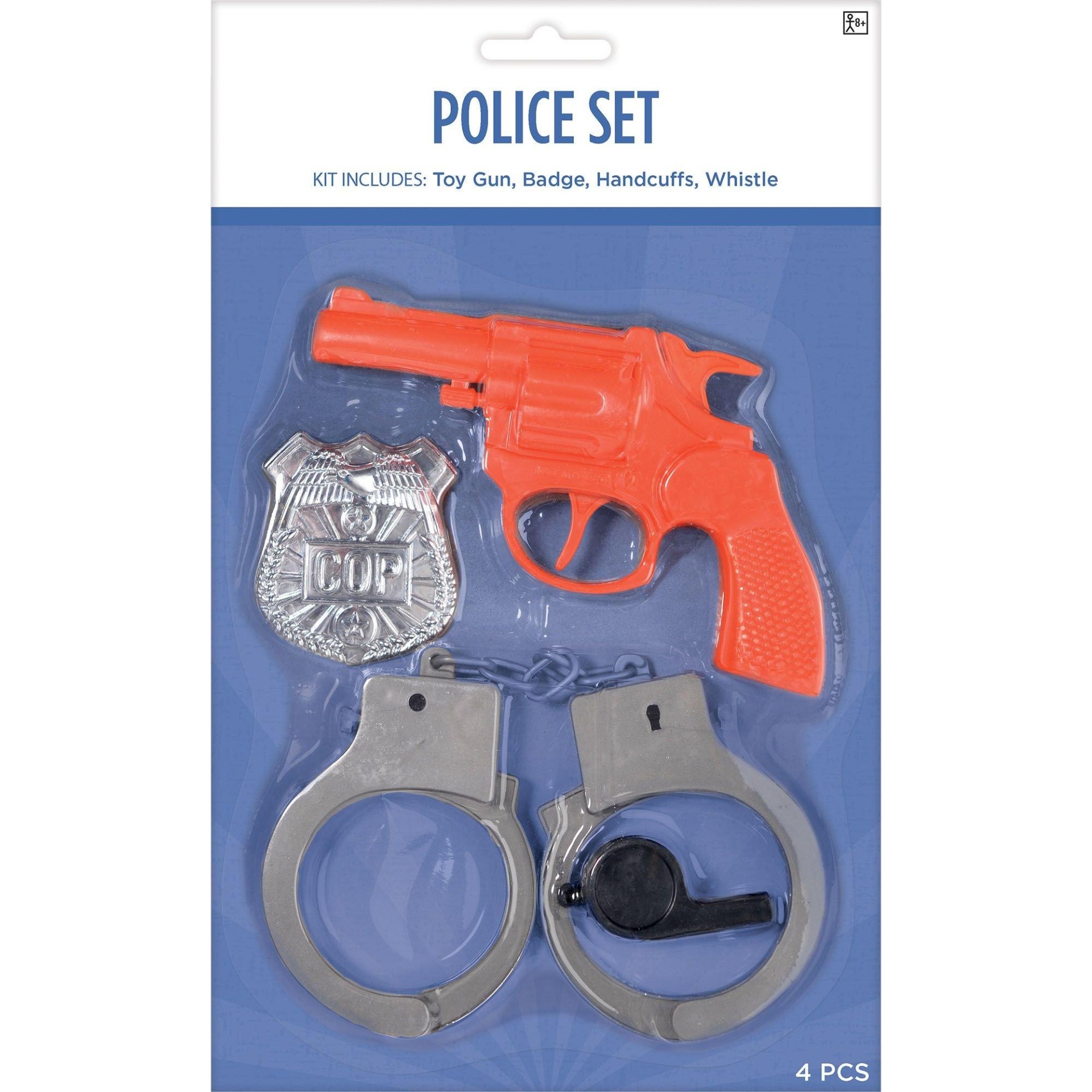 slide 1 of 1, Party City Police Officer Prop Set, 4 ct