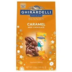 GHIRARDELLI Caramel Milk Chocolate Bunnies, 5.8 oz Bag