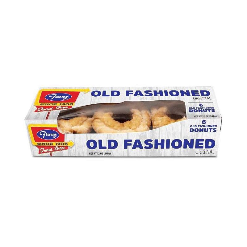 slide 1 of 4, Franz Old Fashioned Original Donuts 6 ea, 6 ct