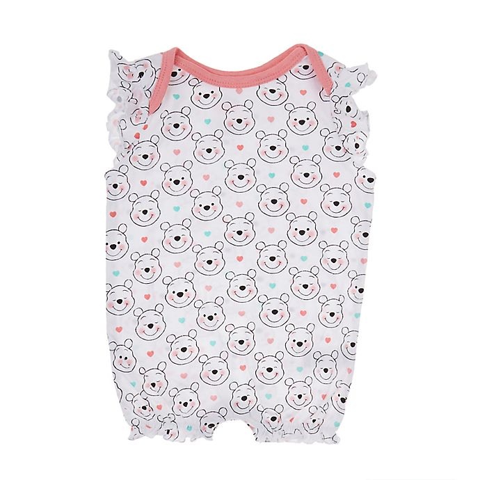 slide 3 of 3, Disney Baby Girl's Winnie the Pooh Short Sleeve Rompers - Pink, 2 ct; 24 M