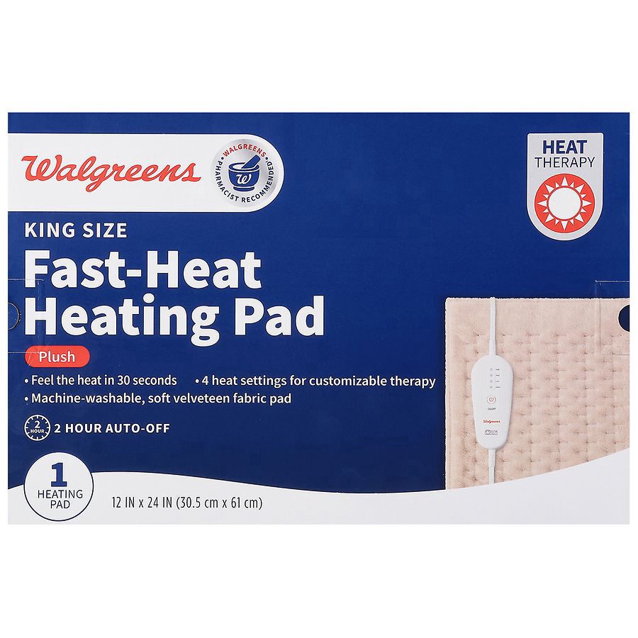 slide 2 of 2, Walgreens Fast Heat Heating Pad 12" x 24", 1 ct