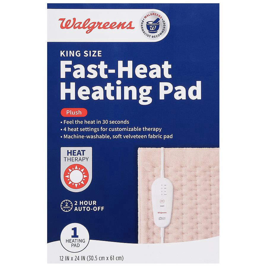 slide 1 of 2, Walgreens Fast Heat Heating Pad 12" x 24", 1 ct