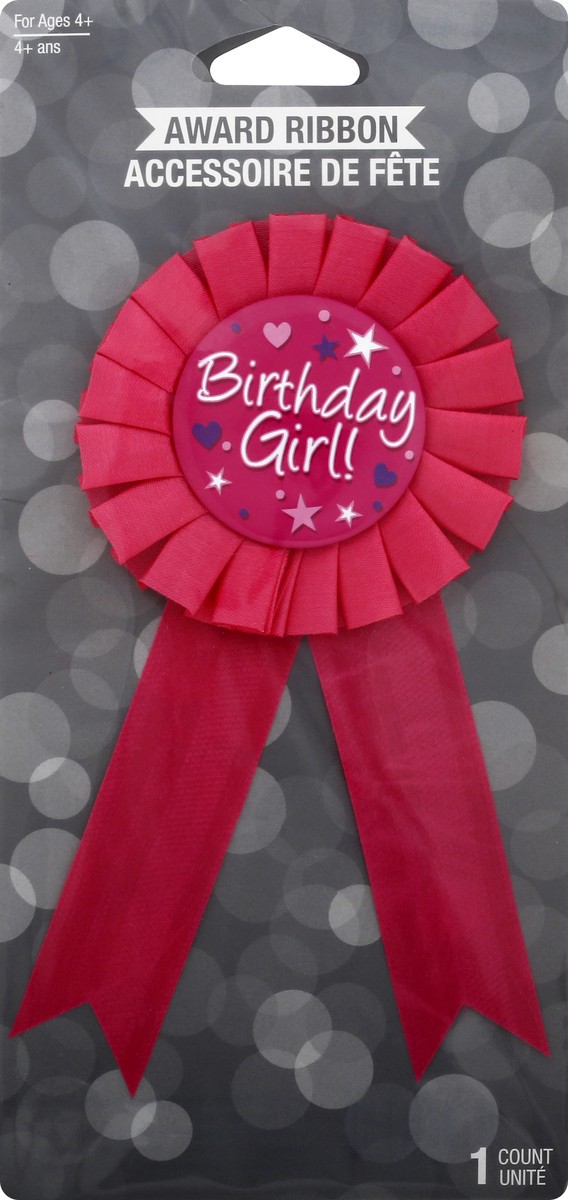 slide 5 of 9, Creative Converting Birthday Girl Award Ribbon 1 ea, 1 ct