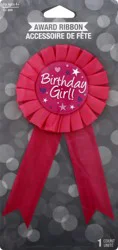 Creative Converting Birthday Girl Award Ribbon - 1 ea
