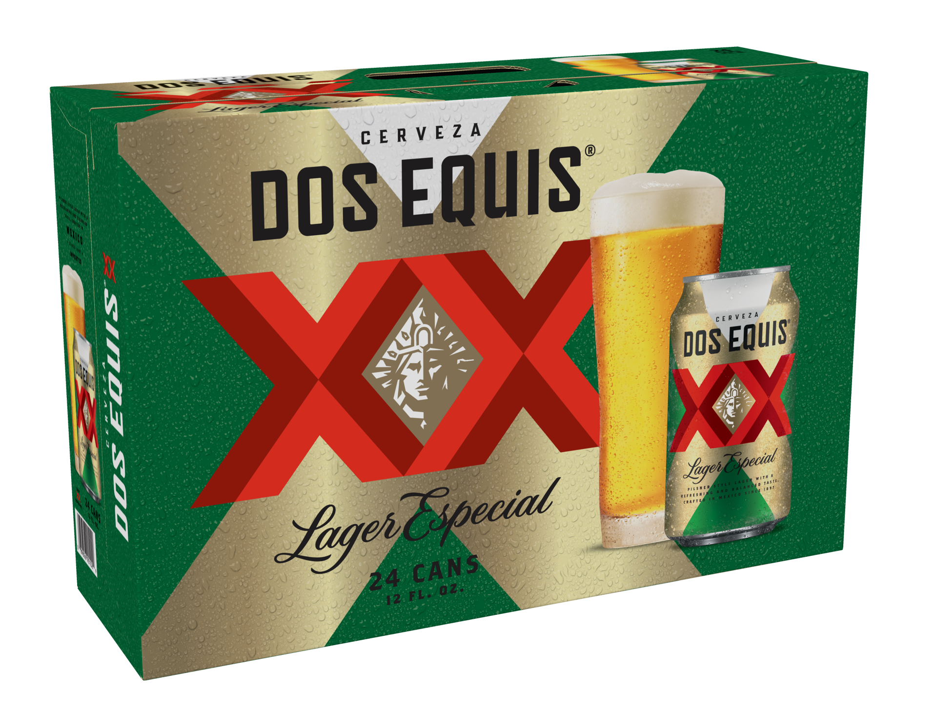 slide 4 of 4, Dos Equis Mexican Lager Beer, 24 Pack, 12 fl oz Cans, 24 ct