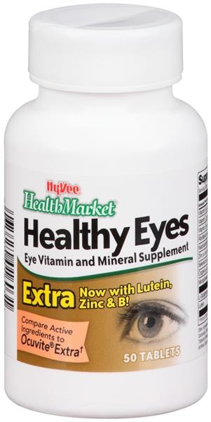 slide 1 of 1, Hy-Vee HealthMarket Healthy Eyes Extra Dietary Supplement Tablets, 50 ct