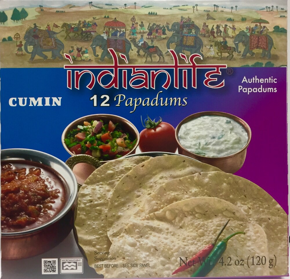 slide 1 of 4, Indianlife Cumin Papadums, 4.23 oz